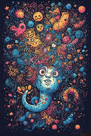 leken, doodle, digital kunst, sær, kreativitet, glatte linjer, stilig, morsom, bakgrunnsbilde — iPhone 4 Bakgrunner