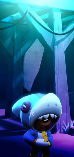 Leon Brawl Stars på en mørk natt — Xiaomi 17 Max Bakgrunner