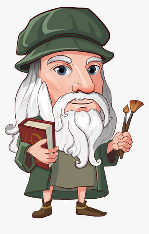 Leonardo Da Vinci grafisk kunst bakgrunnsbilde — Galaxy Tab S11 Bakgrunner