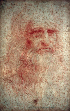 Leonardo Da Vinci Self Portrait bakgrunn — Redmi Pad 2 9.7 Bakgrunner