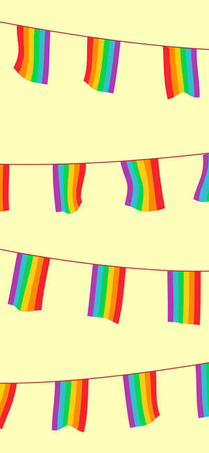 Bakgrunnsbilde med LHBT Pride Fiesta-flagg — iPhone 13 Mini Bakgrunner