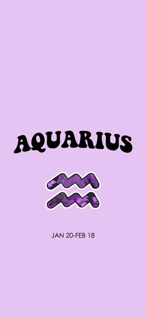 Lilla Aquarius stjernetegnplakat bakgrunnsbilde — iPhone 13 Mini Bakgrunner