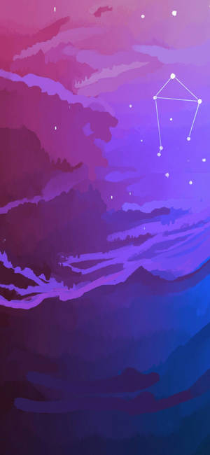Lilla galaksehimmel Libra stjernetegn bakgrunnsbilde — iPhone 15 Pro Bakgrunner