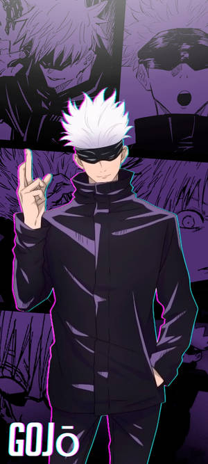 Lilla Gojo Jujutsu Kaisen IPhone — Honor Magic V5 Bakgrunner