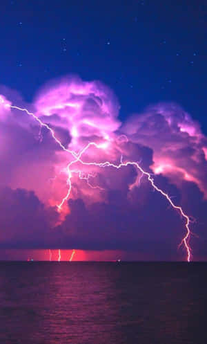 Purple Lightning — Tecno Megapad Bakgrunner