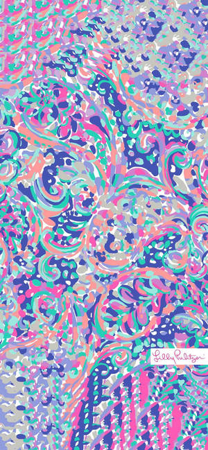 Lilly Pulitzer lilla abstrakt kunst bakgrunnsbilde — iPhone 15 Pro Max Bakgrunner