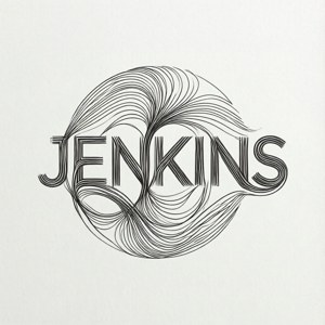 Minimalistisk linjekunst av Jenkins-logo på hvit bakgrunn. — Huawei nova Flip S Bakgrunner