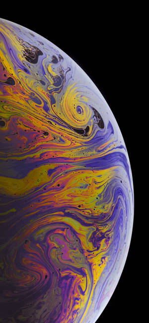 Gul & Fiolett Iphone Xs Bakgrunnsbilde — iPhone Xs Bakgrunner