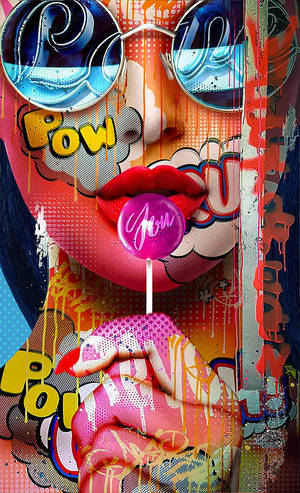 Lollipop pop art bakgrunn — Galaxy Tab S9 Ultra Bakgrunner