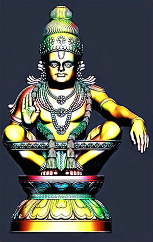 Lord Ayyappa på grå bakgrunn — Galaxy Tab S10 FE Bakgrunner