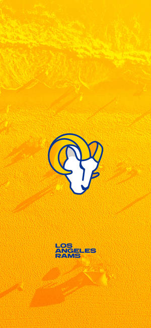Los Angeles Rams Tegneserielogo Bakgrunn — iPhone 14 Pro Bakgrunner