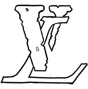 Louis Vuitton X Vlone Logo-konsept Vlone PFP — Svart-hvitt estetisk GIF Bakgrunner