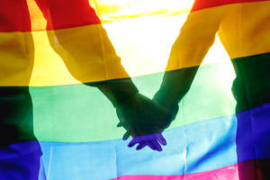Love Is Love Holdende Hender bakgrunnsbilde — Kjærlighet Bakgrunner