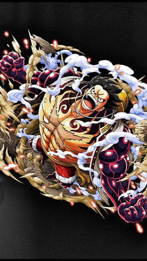 Luffy Gear 4 eksplosjonskunst bakgrunnsbilde — Luffy gear 4 Bakgrunner