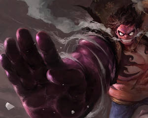 Luffy Gear 4 Freaky Smil bakgrunnsbilde — Luffy gear 4 Bakgrunner