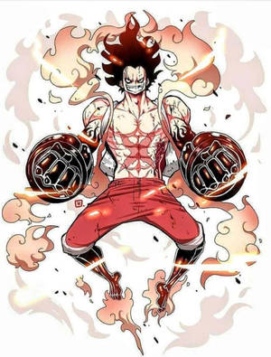 Luffy Gear 4 Glisende Smil bakgrunnsbilde — Luffy gear 4 Bakgrunner