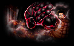 Luffy Gear 4 Kampform bakgrunnsbilde — Luffy gear 4 Bakgrunner