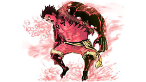 Luffy Gear 4 Rød Kropp bakgrunnsbilde — Luffy gear 4 Bakgrunner