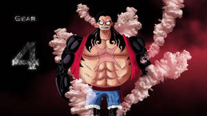 Luffy Gear 4 Rosa Damp bakgrunnsbilde — Luffy gear 4 Bakgrunner