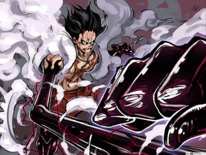 Luffy Gear 4 utmattet bakgrunnsbilde — Luffy gear 4 Bakgrunner