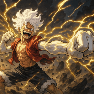 Luffy 4k, Anime, Gear 5, Hvit, Luffy Bakgrunn, Luffy, Luffy Estetikk