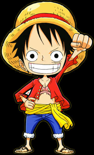 Last opp Chibi Luffy - Luffy One Piece Chibi, HD Png Nedlasting — Pastell iPhone Bakgrunner