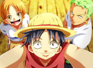 Luffy Zoro — Nami One Piece Bakgrunner