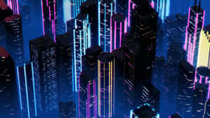 Neon City bakgrunn — Neonby Bakgrunner