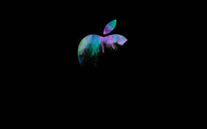 Spraymaling abstrakt fargemaling av Apple-hodelogo for MacBook Pro bakgrunn.