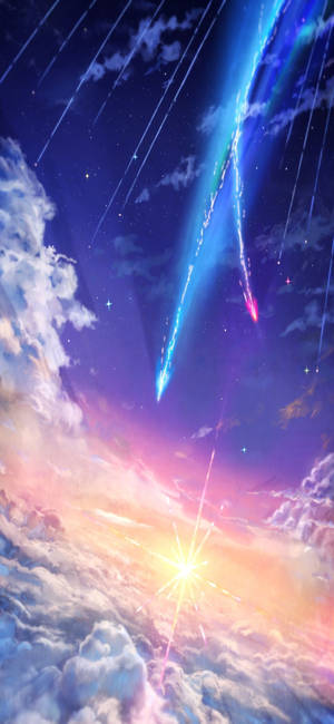 Magisk Kimi No Na Wa-telefon — iPhone 15 Plus Bakgrunner
