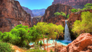 Havasu-fossen forfra bakgrunnsbilde — Foss Bakgrunner