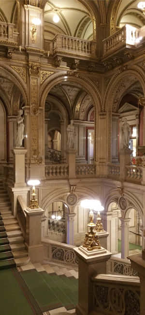 Majestetisk Utsikt Over Wiens Katedral i Skumringen — Vivo V70 FE Bakgrunner