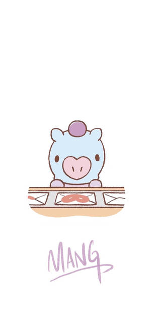Mang Bt21 kunstverk bakgrunnsbilde — iPhone 18 Pro Max Bakgrunner