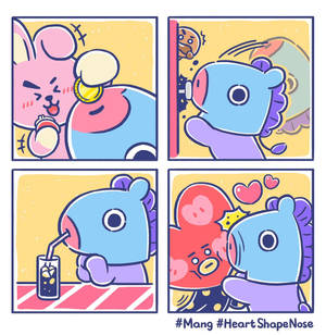 Mang Bt21 tegneserie-bakgrunnsbilde — Galaxy Z Flip7 FE Bakgrunner