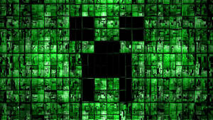 Minecraft Creeper-kollasje bakgrunnsbilde. — 2560x1440 Bakgrunner