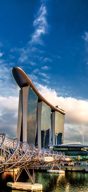 Marina Bay Sands Telefon Skyer — Galaxy A07 Bakgrunner