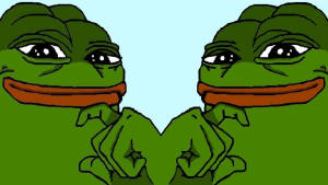 Meme Kawaii Frosk Tegning bakgrunnsbilde