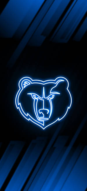 Memphis Grizzlies Neonblå bakgrunnsbilde — iPhone 18 Pro Bakgrunner