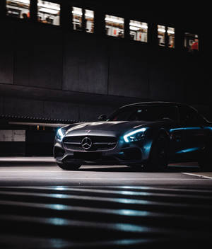 Mercedes Benz glow in the dark bakgrunnsbilde — Galaxy Z Fold 6 Bakgrunner