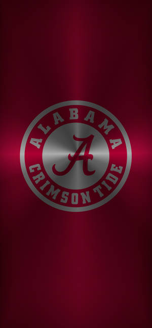 Metallic Logo Alabama Crimson Tide bakgrunnsbilde — iPhone 18 Pro Max Bakgrunner