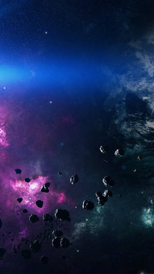 Meteorer i rommet iPhone — Space iPhone Bakgrunner