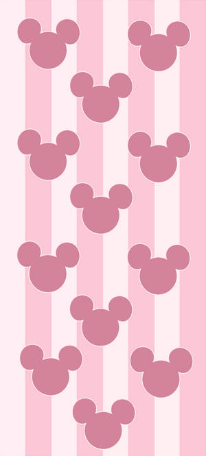 Mickey Rosa Disney-logo bakgrunnsbilde — iPhone 17e Bakgrunner