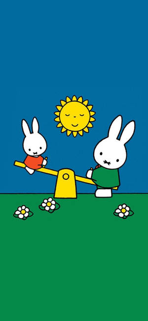 Miffy dumphuske lekeplass bakgrunnsbilde — iPhone 13 Pro Max Bakgrunner