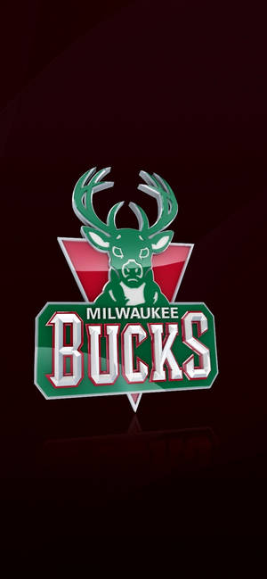 Milwaukee Bucks i mørkerød bakgrunnsbilde — iPhone 15 Pro Max Bakgrunner