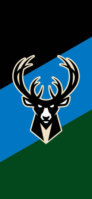 Milwaukee Bucks svart logo bakgrunnsbilde — iPhone 15 Pro Bakgrunner