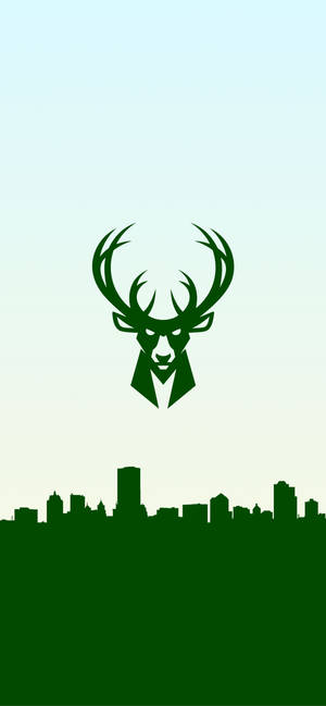 Bakgrunnsbilde med Milwaukee Bucks grønn logo — iPhone 16 Pro Bakgrunner