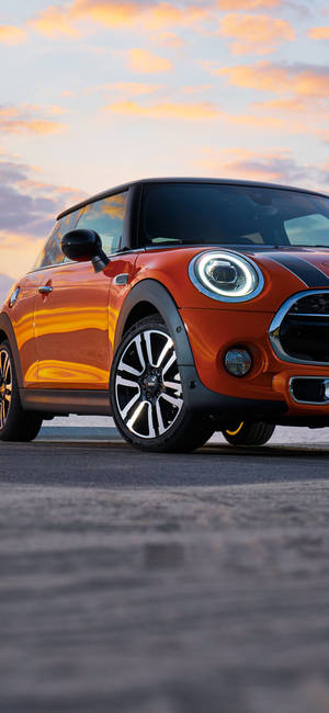 Mini Cooper-portrett bakgrunnsbilde — iPhone 12 Pro Bakgrunner