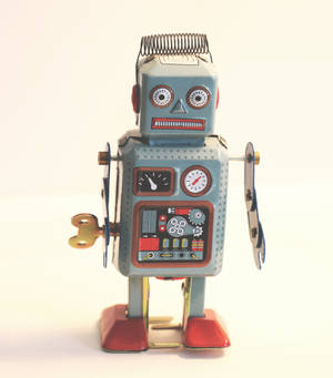 Miniatyr vintage robot bakgrunnsbilde — Vivo X Fold Bakgrunner