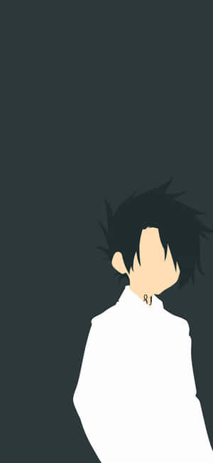 Minimal anime Ray fra The Promised Neverland — iPhone 12 Bakgrunner
