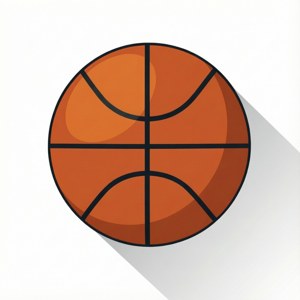 Rent flatvektorillustrasjon av en basketball — Pixel Watch 4 Bakgrunner